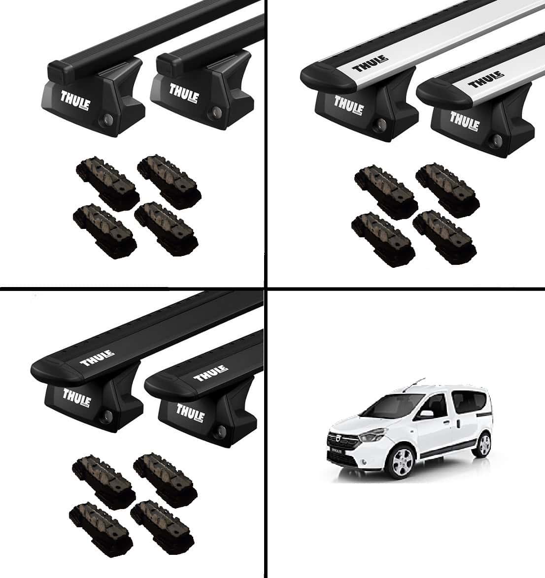 Thule Dachträger Dacia Dokker ohn Reling