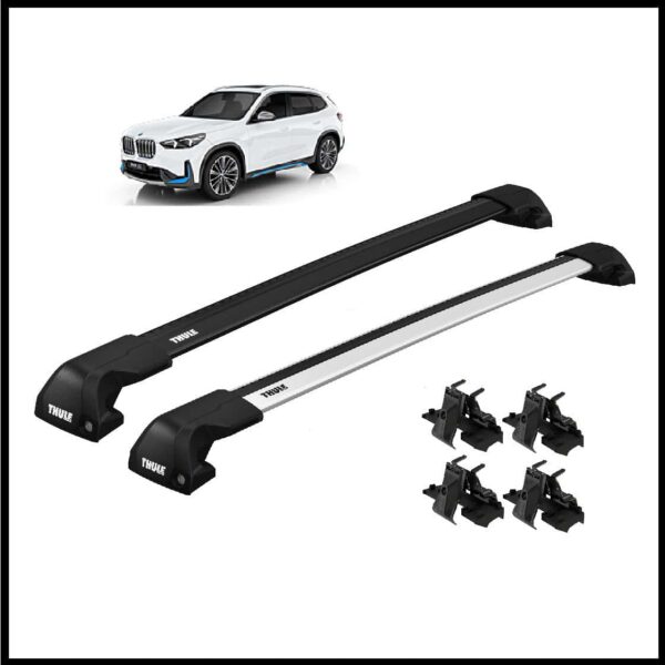 Wingbar Edge BMW iX1 ab 2023- mit einer Reling THULE