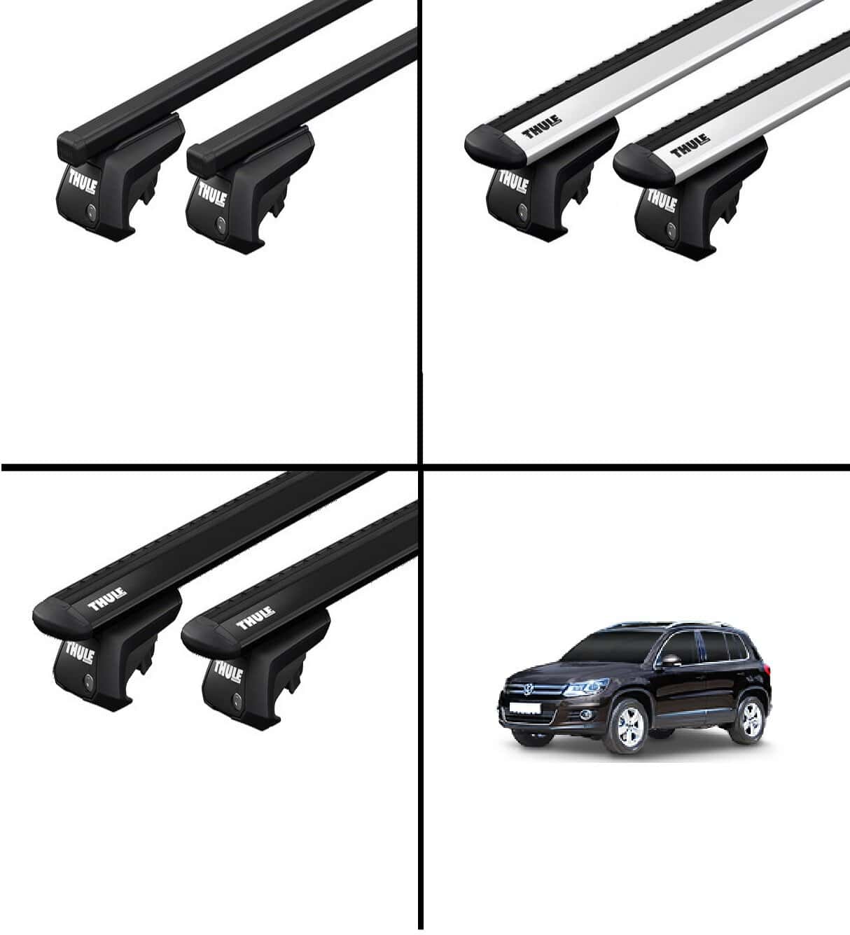 Dachträger VW Tiguan 5N 2007 - 2016 mit Reling THULE DIOMA