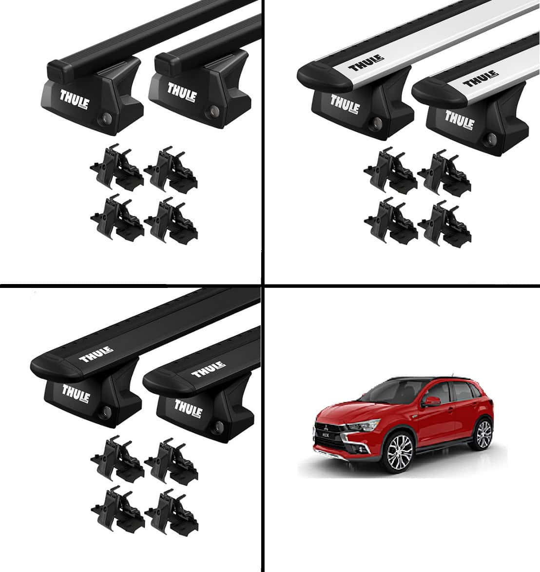Dachträger Mitsubishi ASX 2010-2023 mit Reling THULE